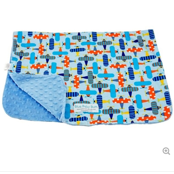 Blue Baby Bum Airplanes Stroller Blankie - Picture 1 of 4